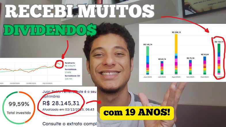 Quanto RECEBI de DIVIDENDOS de NOVEMBRO?!