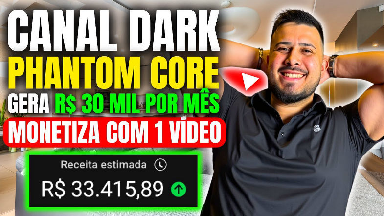Como Criar um Canal Dark Phantom Core que Monetiza Rapido e Ganhar Dinheiro com YouTube