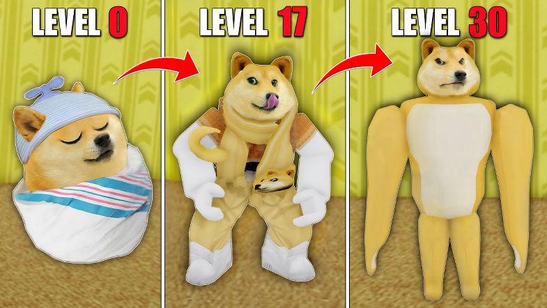 As Evoluções de Doguinho no Roblox! | Backrooms Morphs