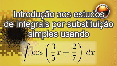 Introdução a estudo de integrais por substituição simples usando cos(3x/5+2/7)