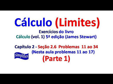 Limites – Problemas Resolvidos do Capítulo 2, Cálculo vol1 5ª ed. James Stewart (Parte 1)