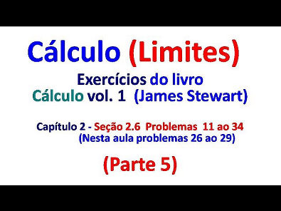 Limites - Problemas Resolvidos Capítulo 2 Cálculo vol.1 James Stewart (Parte 5)