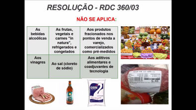 Rotulagem nutricional obrigatória: RDC 360/03 e Informação Nutricional complementar: Portaria 27/98
