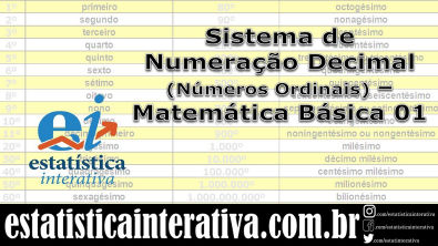 Sistema de Numeração Decimal Números Ordinais – Matemática Básica 01 #39
