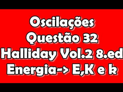 [Oscilações]Questao 32 - Halliday vol.2 8.ed cap15 - Energia e constante da mola