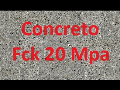 Receita de concreto Fck 20 Mpa - Traço de concreto