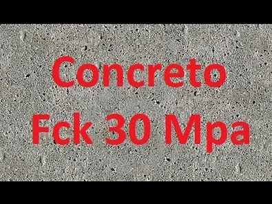 Receita de concreto Fck 30 Mpa - Traço de concreto