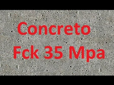 Receita de concreto Fck 35 Mpa - traço de concreto