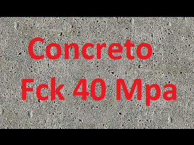 Receita de concreto Fck 40 Mpa - traço de concreto