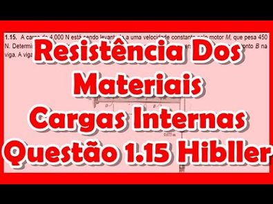 [Resistência Dos Materiais]Questão 1.15 Hibller - Cargas Internas - Tensão