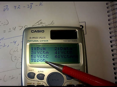 Produto Escalar calculadora casio fx 991 es plus