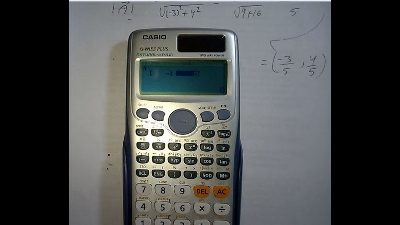 Modulo do Vetor Calculadora Casio fx 991 es plus