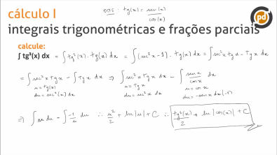 Integrais trigonométricas e frações parciais - Teoria (parte 2)