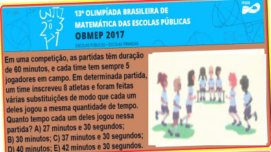 CURSO RACIOCÍNIO LÓGICO RESOLUÇÃO PROVA OBMEP 2017 13ª OLIMPÍADA BRASILEIRA MATEMÁTICA ESCOLAS PÚBLI