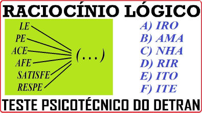 Raciocínio Lógico Figuras imagens Teste psicotécnico QI Quociente e  Inteligência Detran Concurso RLM - Lógica I