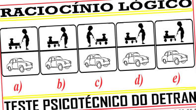 Raciocínio Lógico Figuras imagens Teste psicotécnico QI Quociente e  Inteligência Detran Concurso RLM - Lógica I