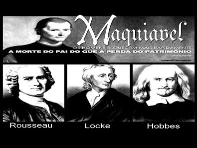 Filosofia Política: Maquiavel - Hobbes x Locke x Rousseau