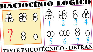 Raciocínio Lógico Figuras imagens Teste psicotécnico QI Quociente e  Inteligência Detran Concurso RLM - Lógica I