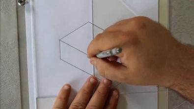 Curso desenho técnico Aula #3 - Perspectiva Isométrica de Prisma com Rebaixo Passante