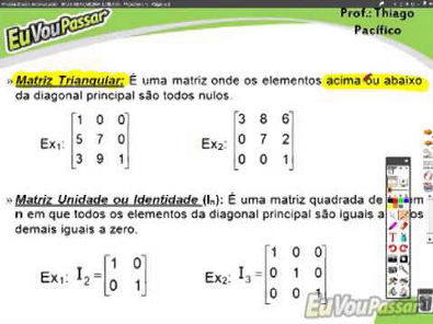 Thiago Pacifico  - Álgebra Linear (matrizes) 01