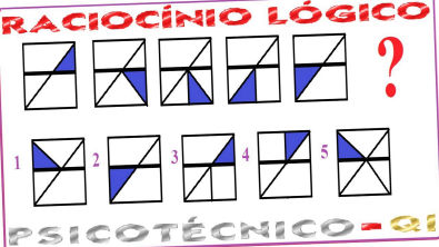 Raciocínio Lógico Sequência Figura Teste psicotécnico QI Quociente de Inteligência Detran Concurso