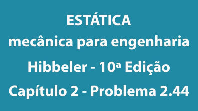Estática mecânica para engenharia - Hibbeler - 10ª Edição - Capítulo 2 - Problema 2.44
