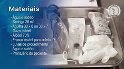 Coleta de urina para exames de pacientes sondados