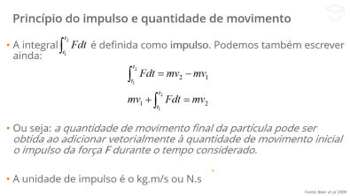 Princípio de impulso e quantidade de movimento e movimento impulsivo - Teoria