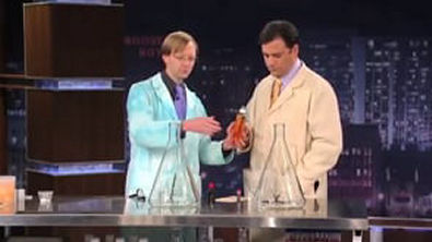 Elephants Toothpaste Geyser With Science Bob on Jimmy Kimmel Live