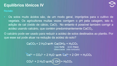 Equilíbrios iônicos: hidrólise salina - Teoria