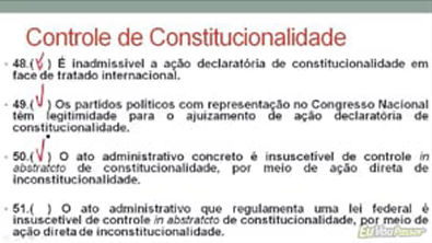 Aula 135   Controle de Constitucionalidade   Exercícios de Fixação