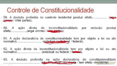 Aula 131   Controle de Constitucionalidade   Exercícios de Fixação