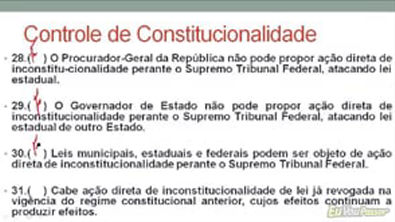 Aula 134   Controle de Constitucionalidade   Exercícios de Fixação