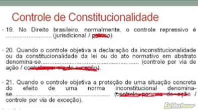 Aula 130   Controle de Constitucionalidade   Exercícios de Fixação