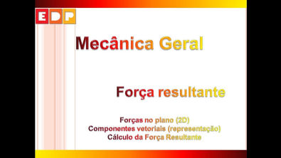[Mecânica Geral]: Força resultante no plano – cálculo das componentes vetoriais e resultante
