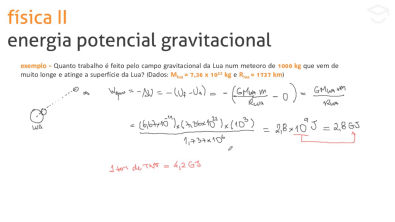 Energia potencial gravitacional - Exercício