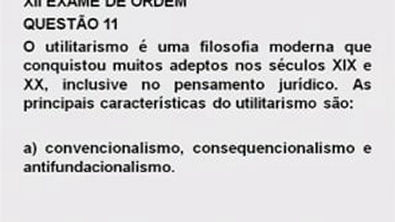 Aula 1.2 - Questões de Filosofia do Direito - Utilitarismo, o Direito como uma Ordem Coercitiva e a Norma como um Juízo Lógico Hipotético - Bernardo Montalvão