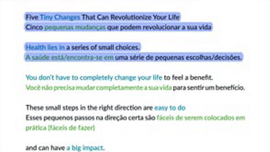 Estudo do Texto   VIDEO   Five Tiny Changes 01