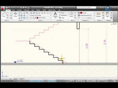 AutoCAD 2D - Escada Aula 2 - Desenho em Corte