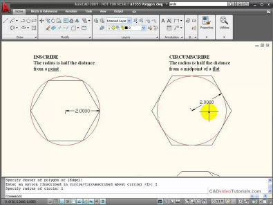 AutoCAD Tutorial - Using the POLYGON Command