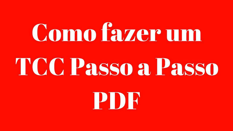 Como fazer um TCC Passo a Passo PDF