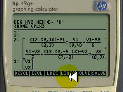 HP15/PHASOR 11: System of equations with Complex Numbers