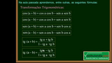 Matemática - Aula 80 - Trigonometria - Fórmulas Trigonométricas - Parte 2