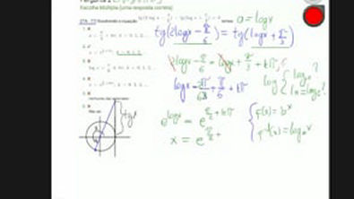 Exercício - Equações e Inequações Trigonométricas - (ITA - 77) Resolvendo a equação temos