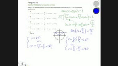 Exercício - Equações e Inequações Trigonométricas - (MACK - 70 - adaptada) Resolva no conjunto dos números reais