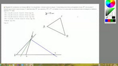Exercício - Teorema de Tales e das Bissetrizes - Consideremos um triângulo ABC de 15 cm de perímetro A bissetriz externa