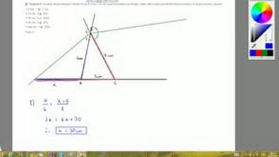 Exercício - Teorema de Tales e das Bissetrizes - Os lados de um triângulo medem 5 cm, 6 cm e 7 cm
