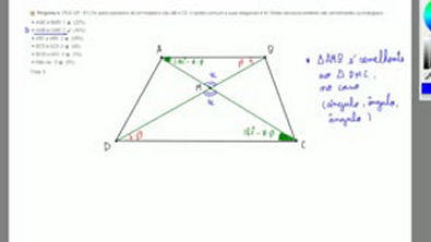 Exercício - Teorema de Tales e Semelhança de Triângulos - (PUC-SP - 81) Os lados paralelos de um trapézio são AB e CD
