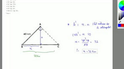 Exercício - Teorema de Tales e Semelhança de Triângulos - (UC SALVADOR - 91) Na situação do mapa abaixo, deseja-se