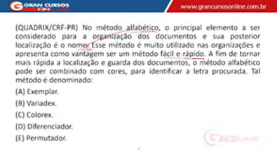 15 - Arquivamento e Ordenação de Documentos - Método Variadex e Método Geográfico